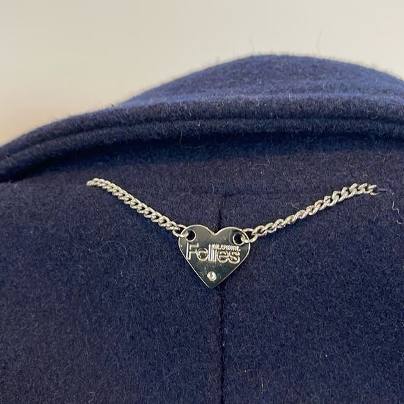 Blugirl Folies Women Wool Blend Pea Coat Blue Size 10 - Picture 9 of 16